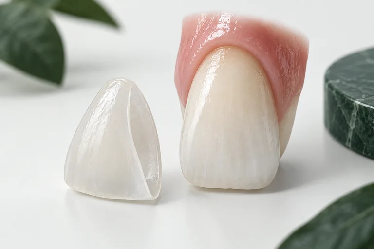 Illustration of cosmetic restoration dental models