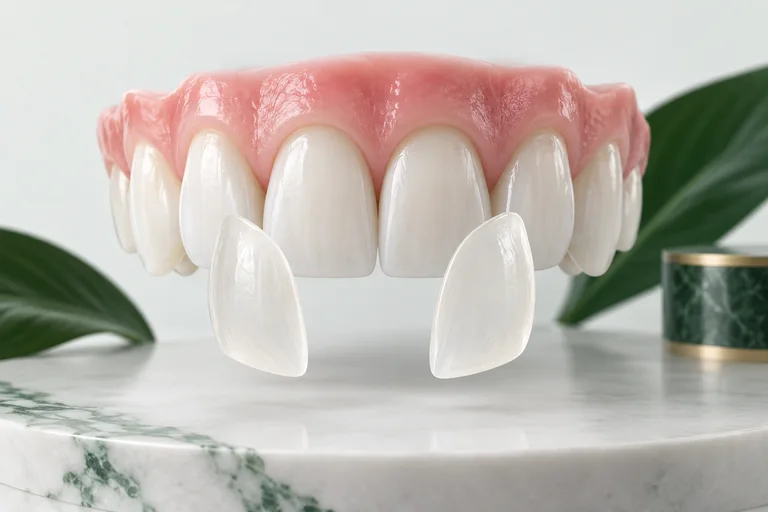 Illustration of cosmetic restoration dental models